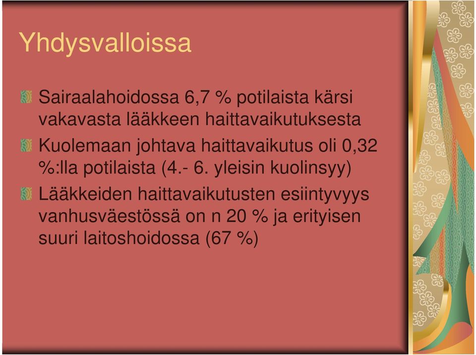 %:lla potilaista (4.- 6.