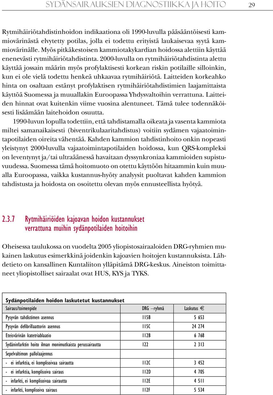 2000-luvulla on rytmihäiriötahdistinta alettu käyttää jossain määrin myös profylaktisesti korkean riskin potilaille silloinkin, kun ei ole vielä todettu henkeä uhkaavaa rytmihäiriötä.