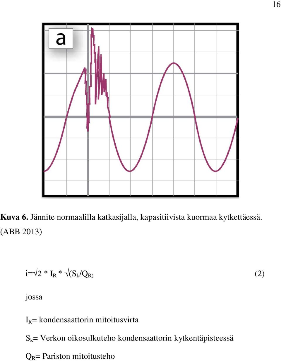 kytkettäessä.