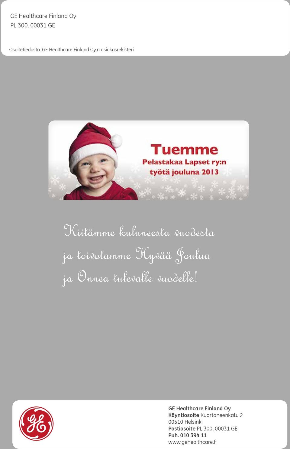 Onnea tulevalle vuodelle!