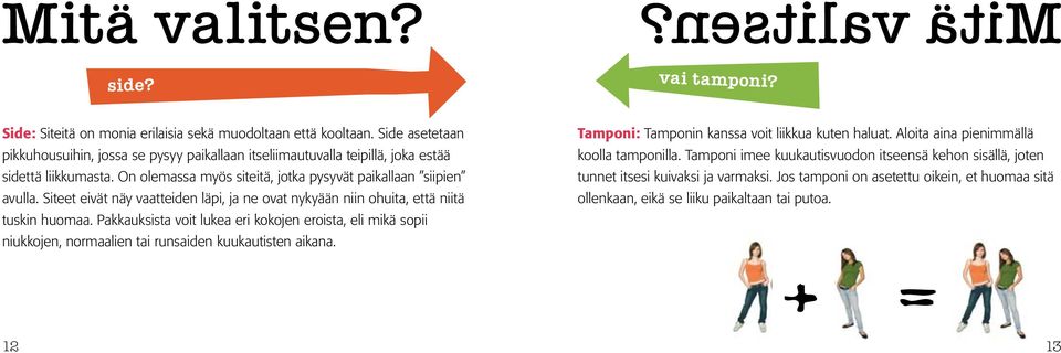 Siteet eivät näy vaatteiden läpi, ja ne ovat nykyään niin ohuita, että niitä tuskin huomaa.