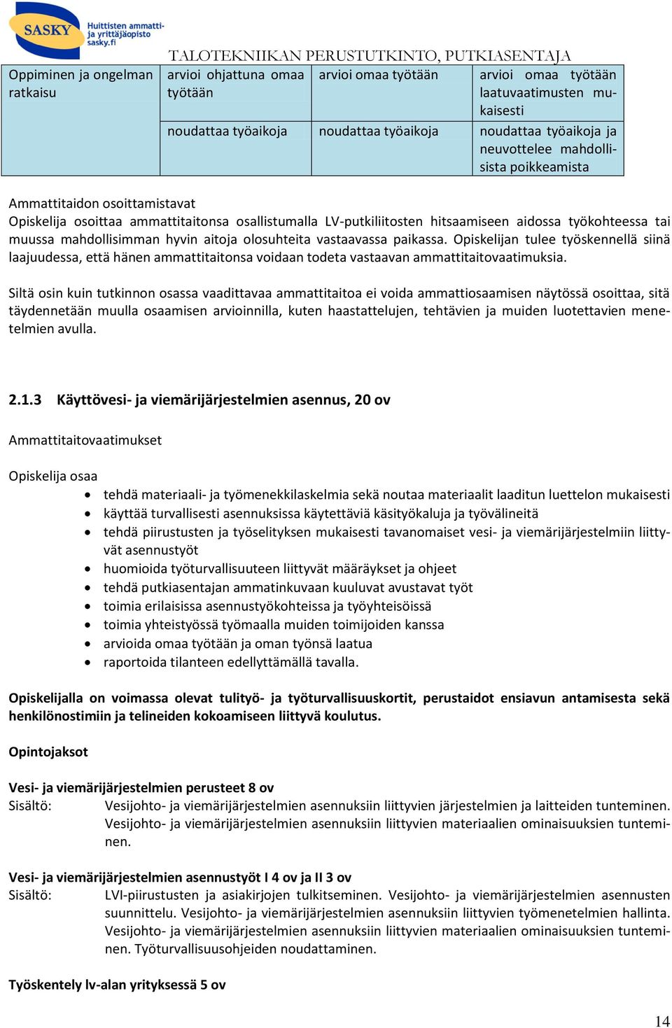 vastaavassa paikassa. n tulee työskennellä siinä laajuudessa, että hänen ammattitaitonsa voidaan todeta vastaavan ammattitaitovaatimuksia.