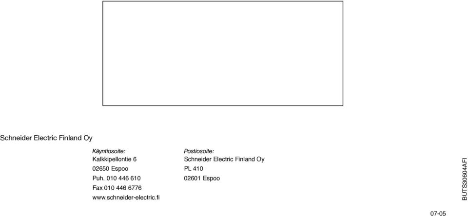 010 446 610 Fax 010 446 6776 www.schneider-electric.