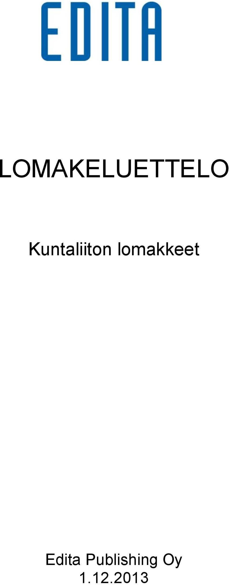 lomakkeet Edita
