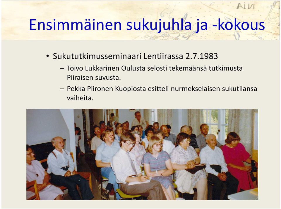 1983 Toivo Lukkarinen Oulusta selosti tekemäänsä