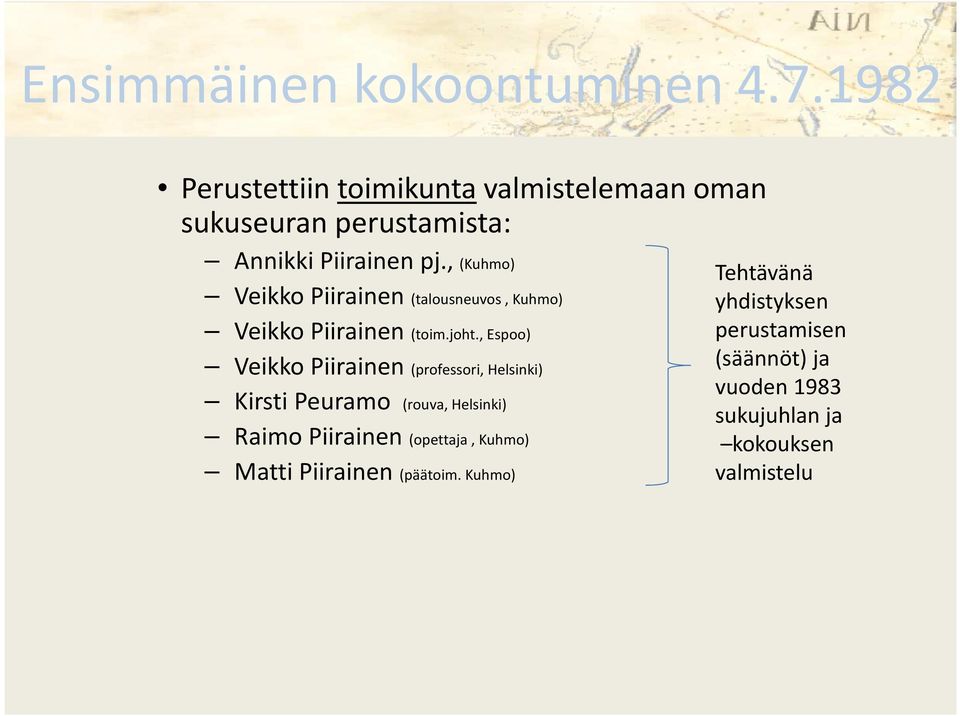 , (Kuhmo) Veikko Piirainen (talousneuvos, Kuhmo) Veikko Piirainen (toim.joht.