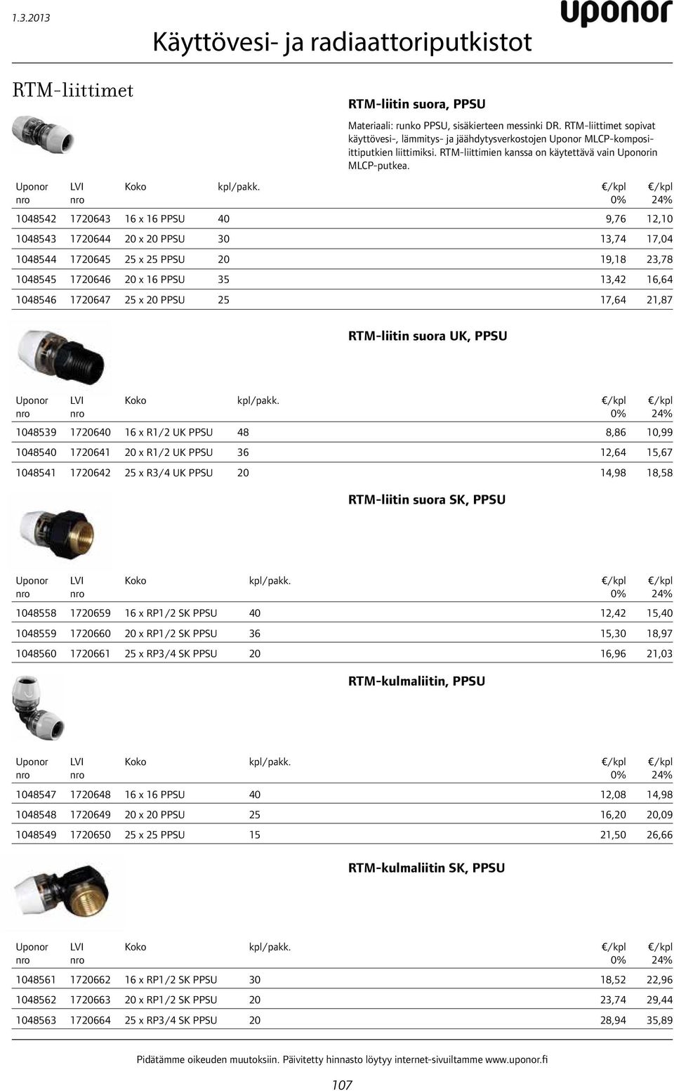 1048542 1720643 16 x 16 PPSU 40 9,76 12,10 1048543 1720644 20 x 20 PPSU 30 13,74 17,04 1048544 1720645 25 x 25 PPSU 20 19,18 23,78 1048545 1720646 20 x 16 PPSU 35 13,42 16,64 1048546 1720647 25 x 20