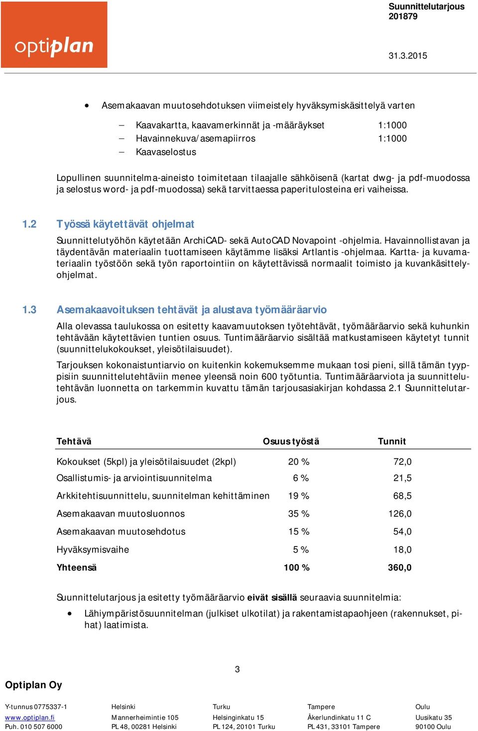 2 Työssä käytettävät ohjelmat Suunnittelutyöhön käytetään ArchiCAD- sekä AutoCAD Novapoint -ohjelmia. Havainnollistavan ja täydentävän materiaalin tuottamiseen käytämme lisäksi Artlantis -ohjelmaa.