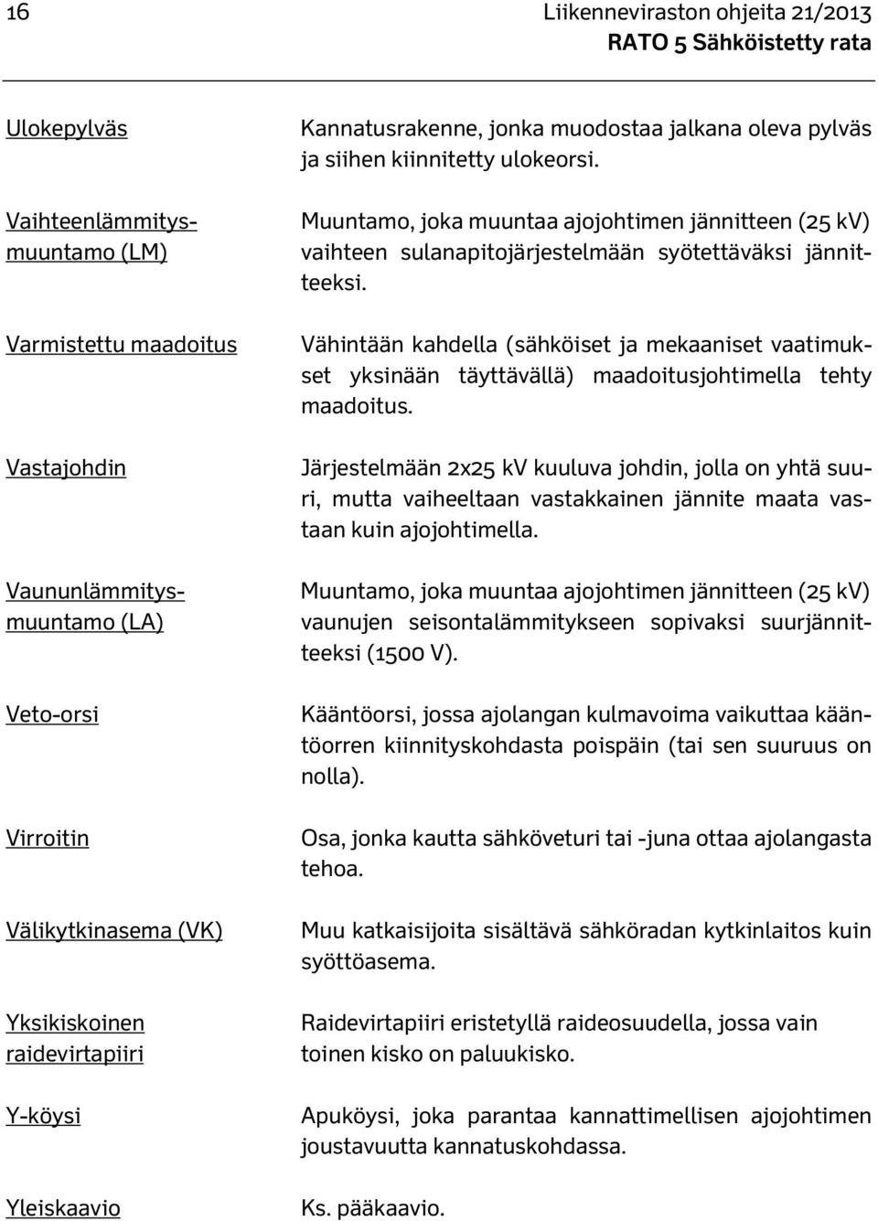 Muuntamo, joka muuntaa ajojohtimen jännitteen (25 kv) vaihteen sulanapitojärjestelmään syötettäväksi jännitteeksi.