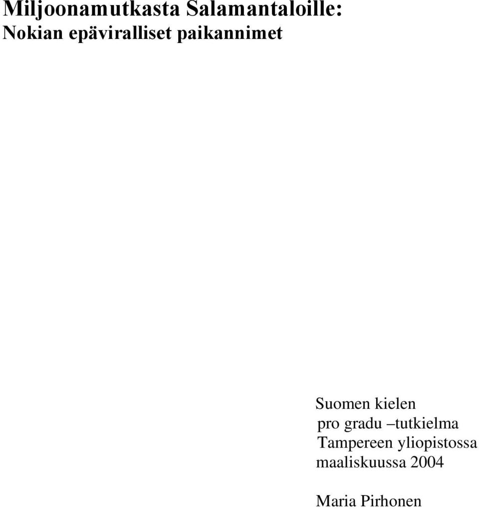 Suomen kielen pro gradu tutkielma