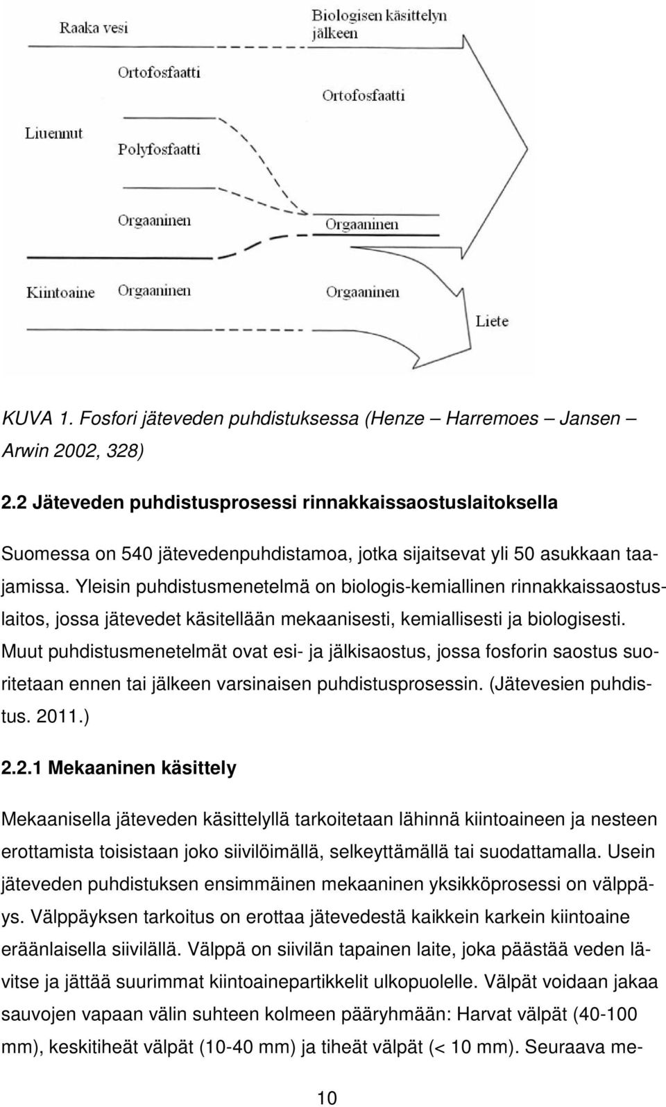 Yleisin puhdistusmenetelmä on biologis-kemiallinen rinnakkaissaostuslaitos, jossa jätevedet käsitellään mekaanisesti, kemiallisesti ja biologisesti.