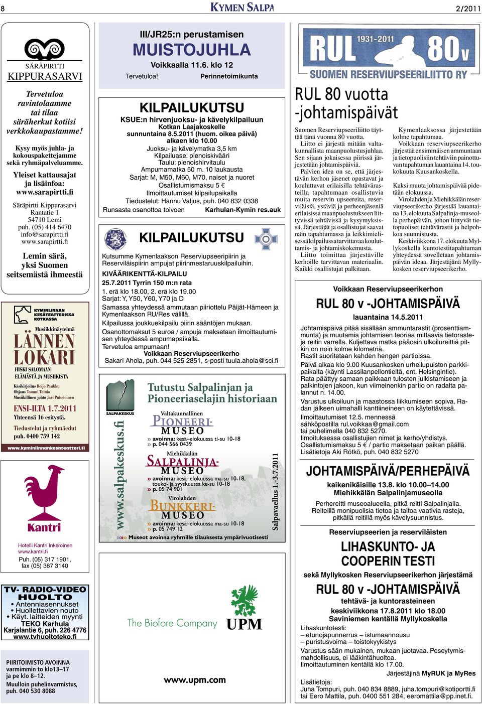 kantri.fi Puh. (05) 317 1901, fax (05) 367 3140 MinnaÊSilvennoinen-Lampinen hotelli-êjaêravintolapššllikkš gsmê040ê715ê9261 puh.ê05ê317ê1901 fax.êê05ê367ê3140 minna.silvennoinen-lampinen @kantri.