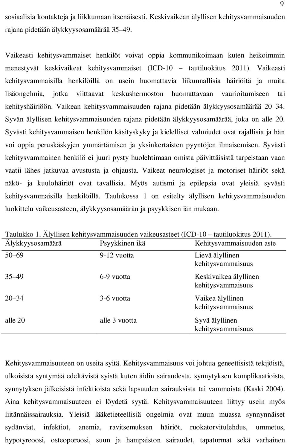 Vaikeasti kehitysvammaisilla henkilöillä on usein huomattavia liikunnallisia häiriöitä ja muita lisäongelmia, jotka viittaavat keskushermoston huomattavaan vaurioitumiseen tai kehityshäiriöön.