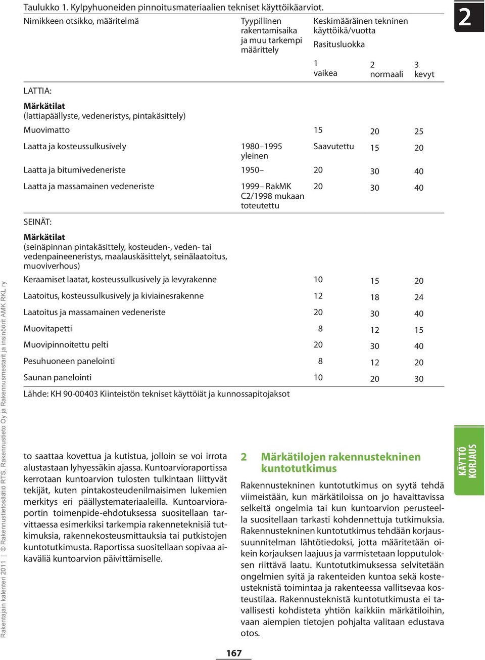 Kuntoarvioraportin toimenpide-ehdotuksessa suositellaan tarvittaessa esimerkiksi tarkempia rakenneteknisiä tutkimuksia, rakennekosteusmittauksia tai putkistojen kuntotutkimusta.