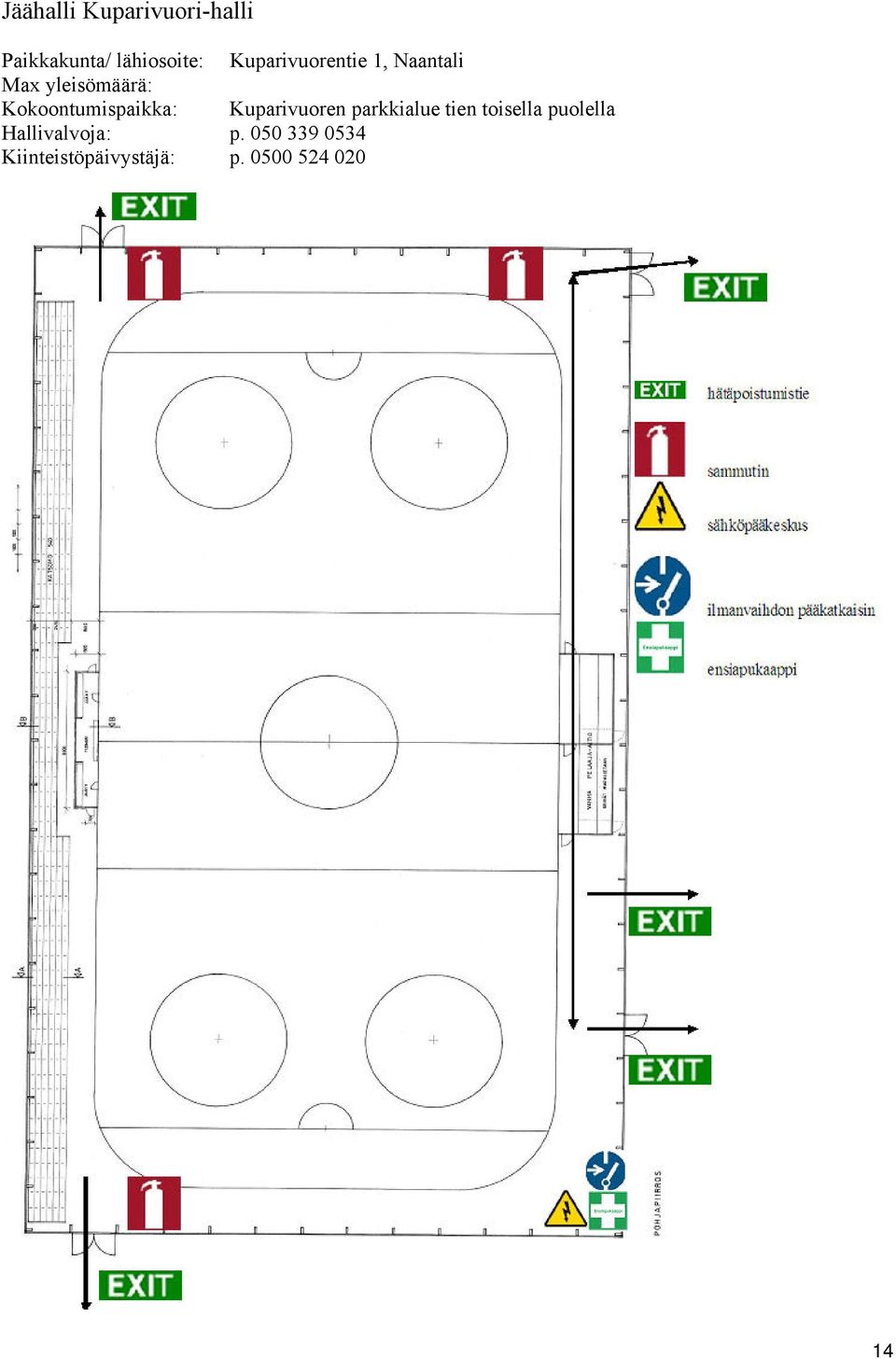 Kokoontumispaikka: Kuparivuoren parkkialue tien toisella