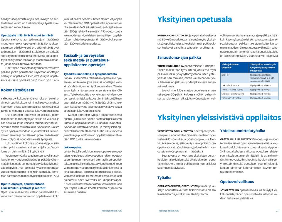 Etukäteen on tärkeää sopia työnantajan kanssa tehtävistä, jotka opettajan edellytetään tekevän, ja määritellä aikamäärä, jonka sisällä tehtävät tehdään.