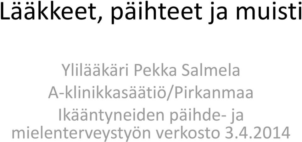 A-klinikkasäätiö/Pirkanmaa