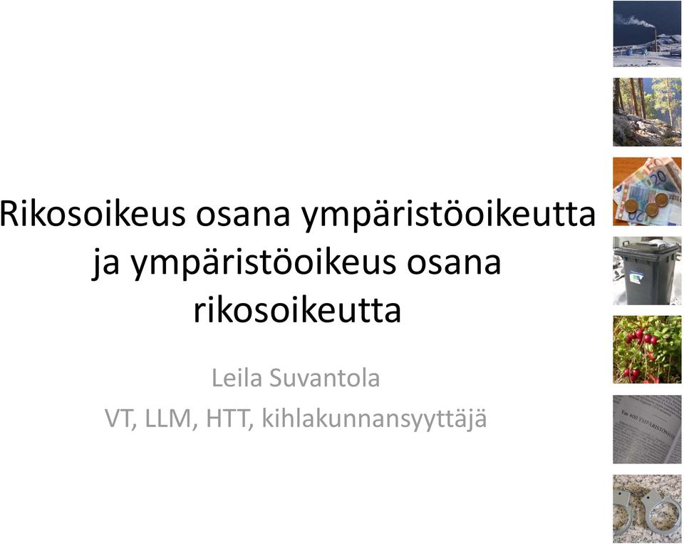 ympäristöoikeus osana