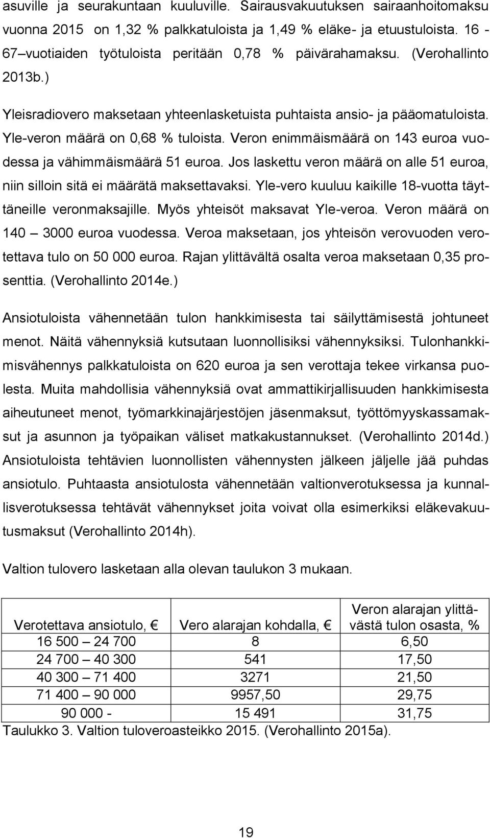 Veron enimmäismäärä on 143 euroa vuodessa ja vähimmäismäärä 51 euroa. Jos laskettu veron määrä on alle 51 euroa, niin silloin sitä ei määrätä maksettavaksi.