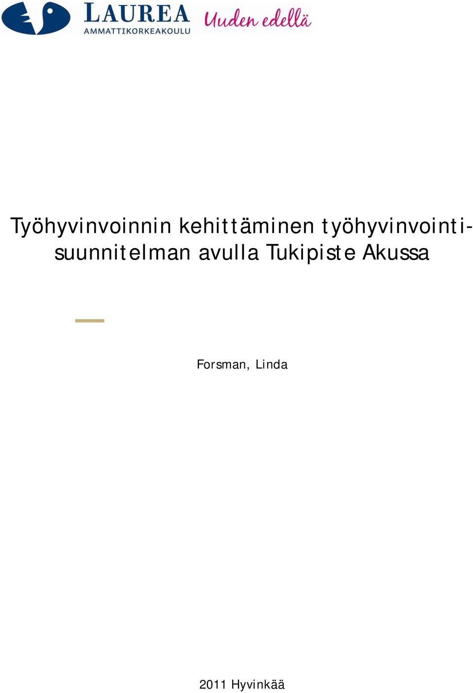 työhyvinvointisuunnitelman