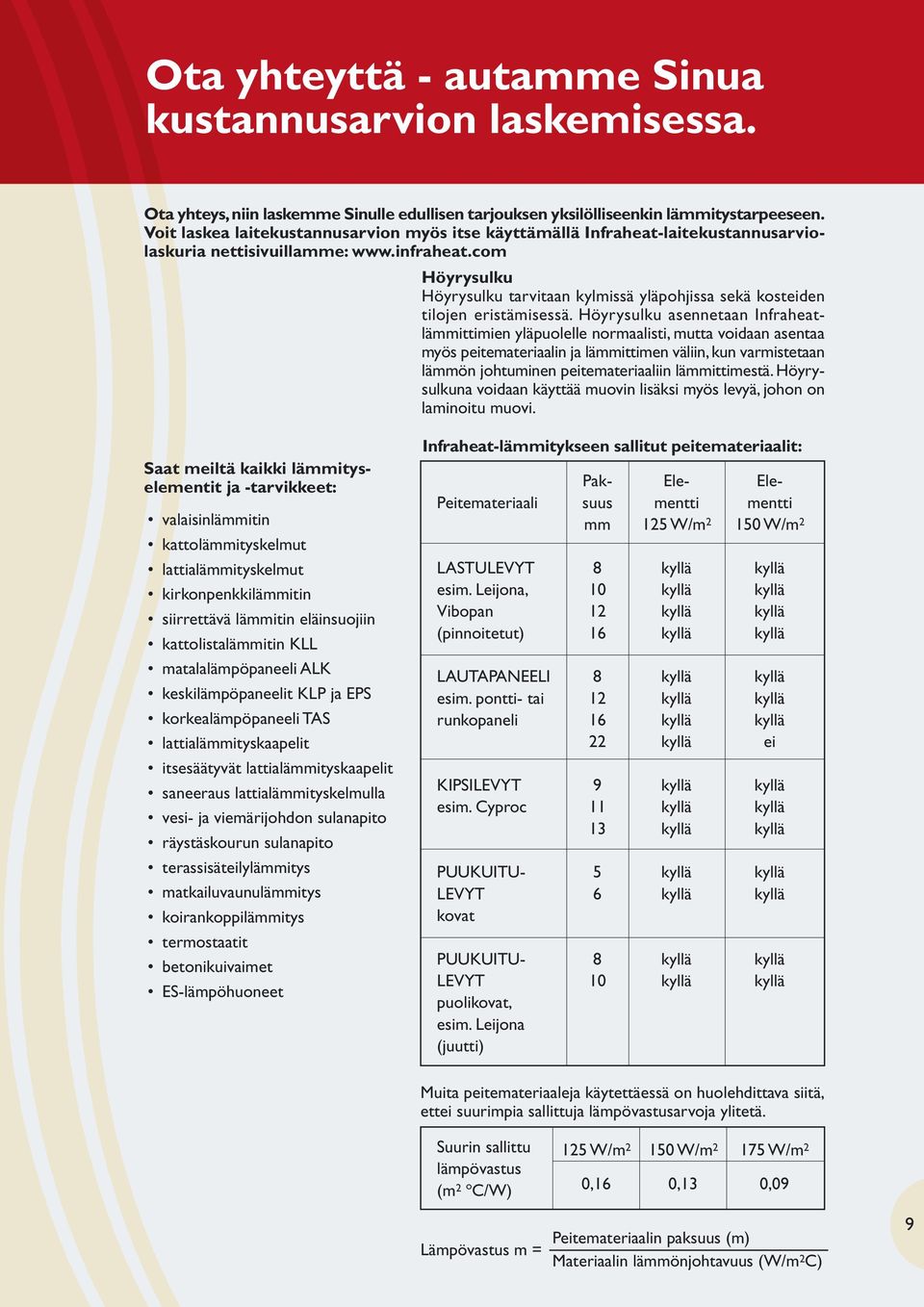 com Höyrysulku Höyrysulku tarvitaan kylmissä yläpohjissa sekä kosteiden tilojen eristämisessä.