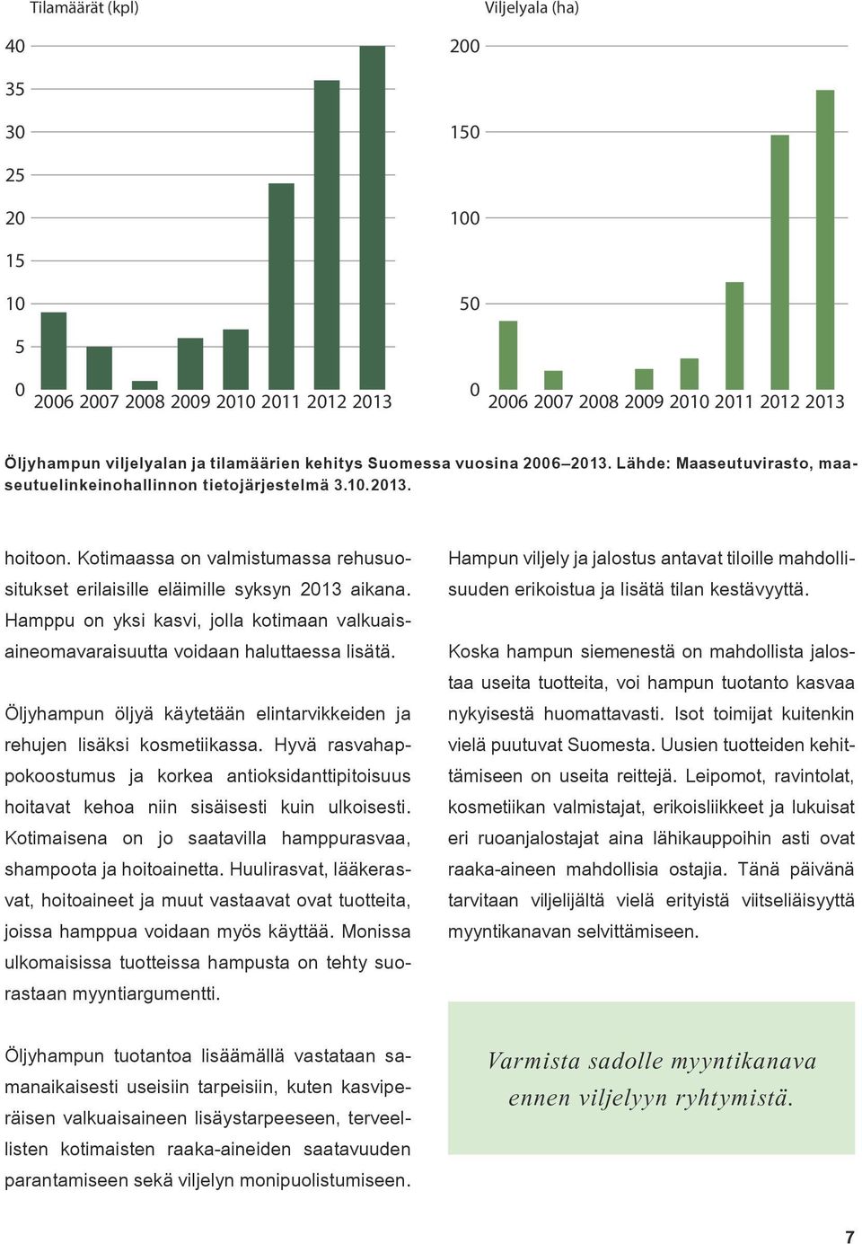 Kotimaassa on valmistumassa rehusuositukset erilaisille eläimille syksyn 2013 aikana. Hamppu on yksi kasvi, jolla kotimaan valkuaisaineomavaraisuutta voidaan haluttaessa lisätä.