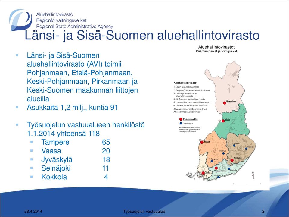 liittojen alueilla Asukkaita 1,