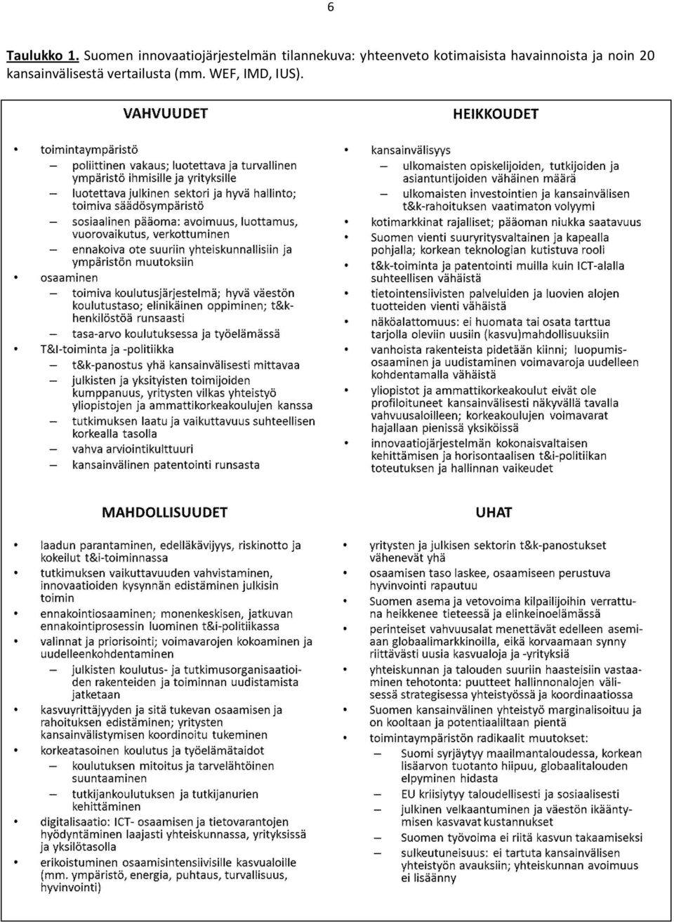 tilannekuva: yhteenveto kotimaisista