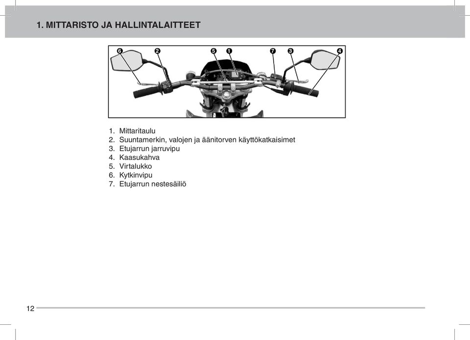 Suuntamerkin, valojen ja äänitorven