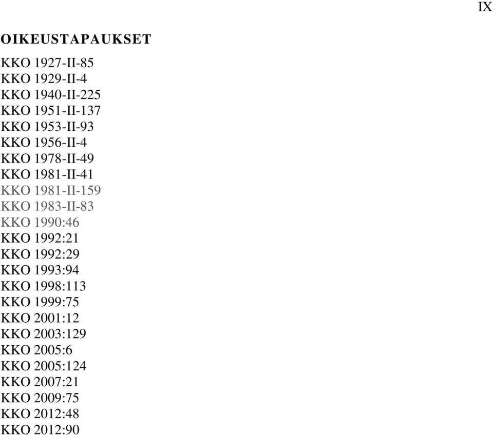 1983-II-83 KKO 1990:46 KKO 1992:21 KKO 1992:29 KKO 1993:94 KKO 1998:113 KKO 1999:75