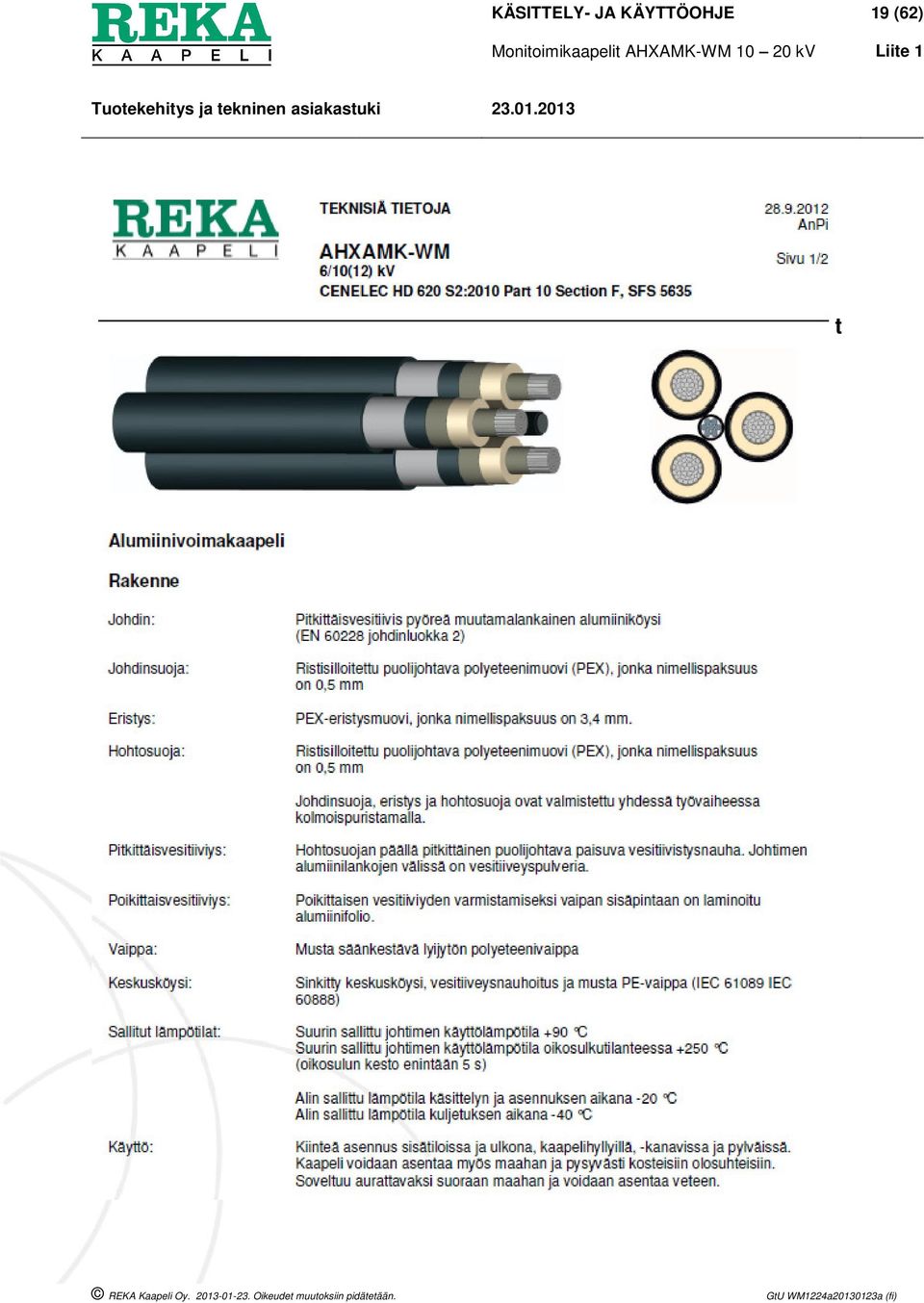 ja riippumataulukot (Tuotetiedot DRYREX AHXAMK-WM 10 kv sivu