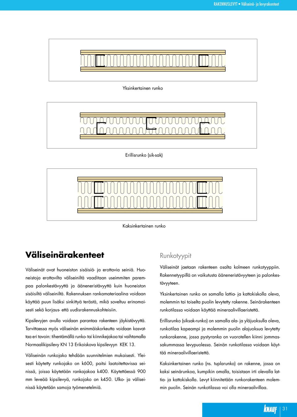 Rakennuksen rankamateriaalina voidaan käyttää puun lisäksi sinkittyä terästä, mikä soveltuu erinomaisesti sekä korjaus- että uudisrakennuskohteisiin.