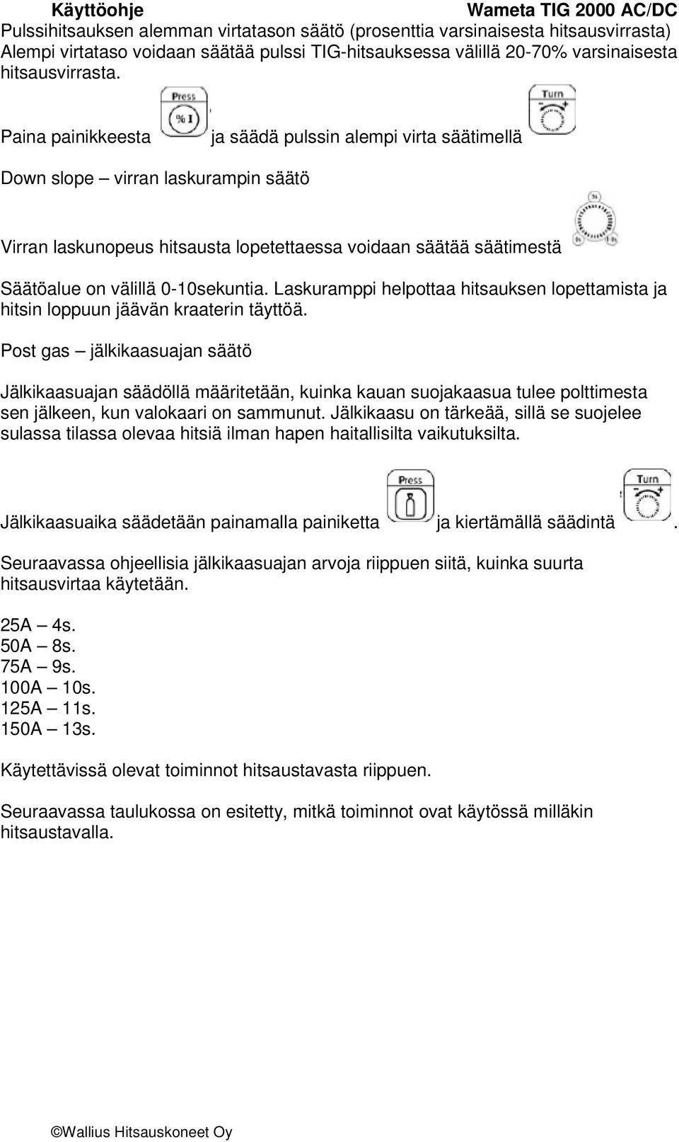 Laskuramppi helpottaa hitsauksen lopettamista ja hitsin loppuun jäävän kraaterin täyttöä.