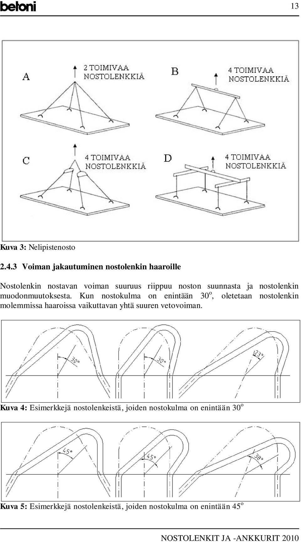 ja nostolenkin muodonmuutoksesta.