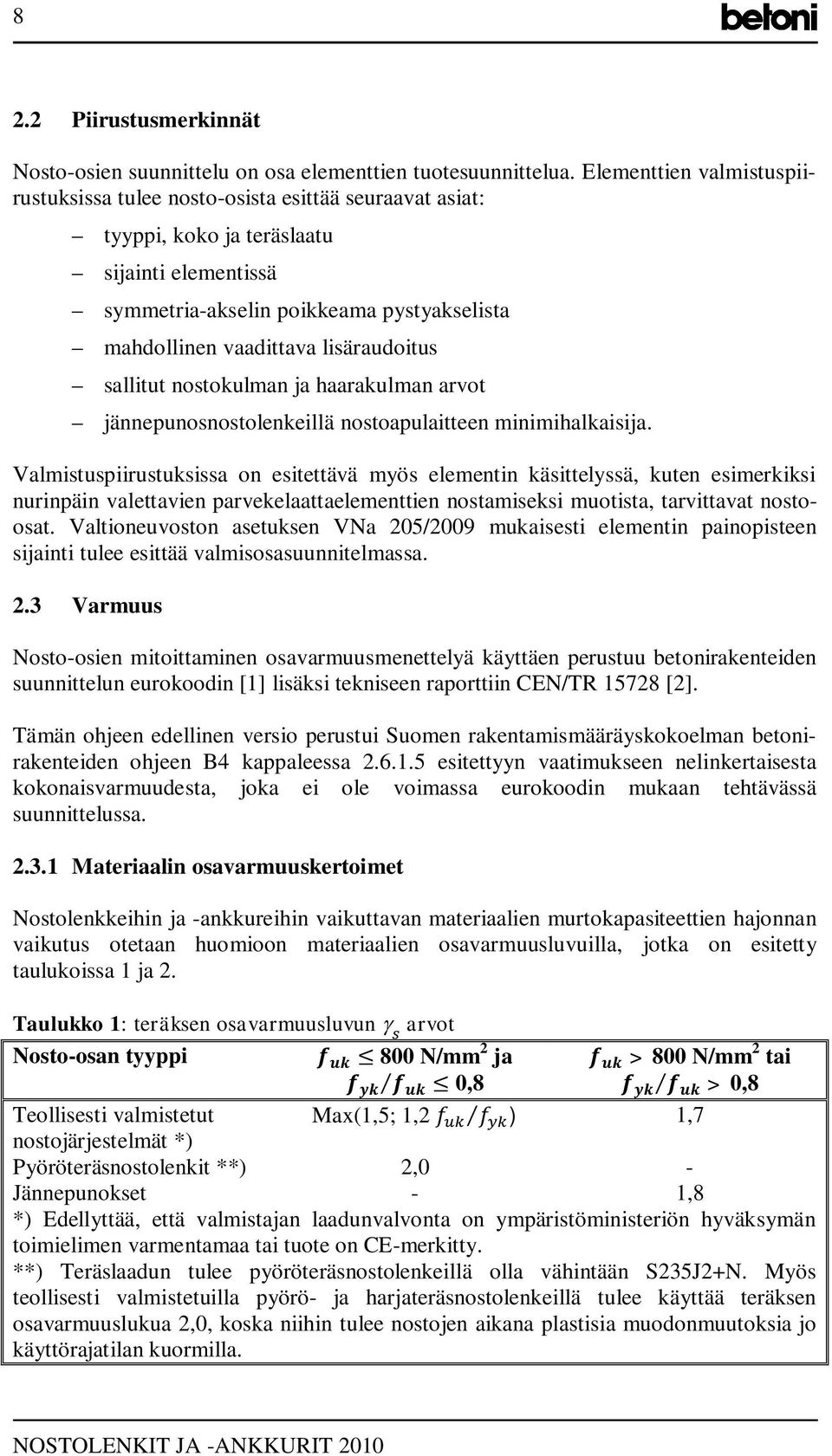 lisäraudoitus sallitut nostokulman ja haarakulman arvot jännepunosnostolenkeillä nostoapulaitteen minimihalkaisija.