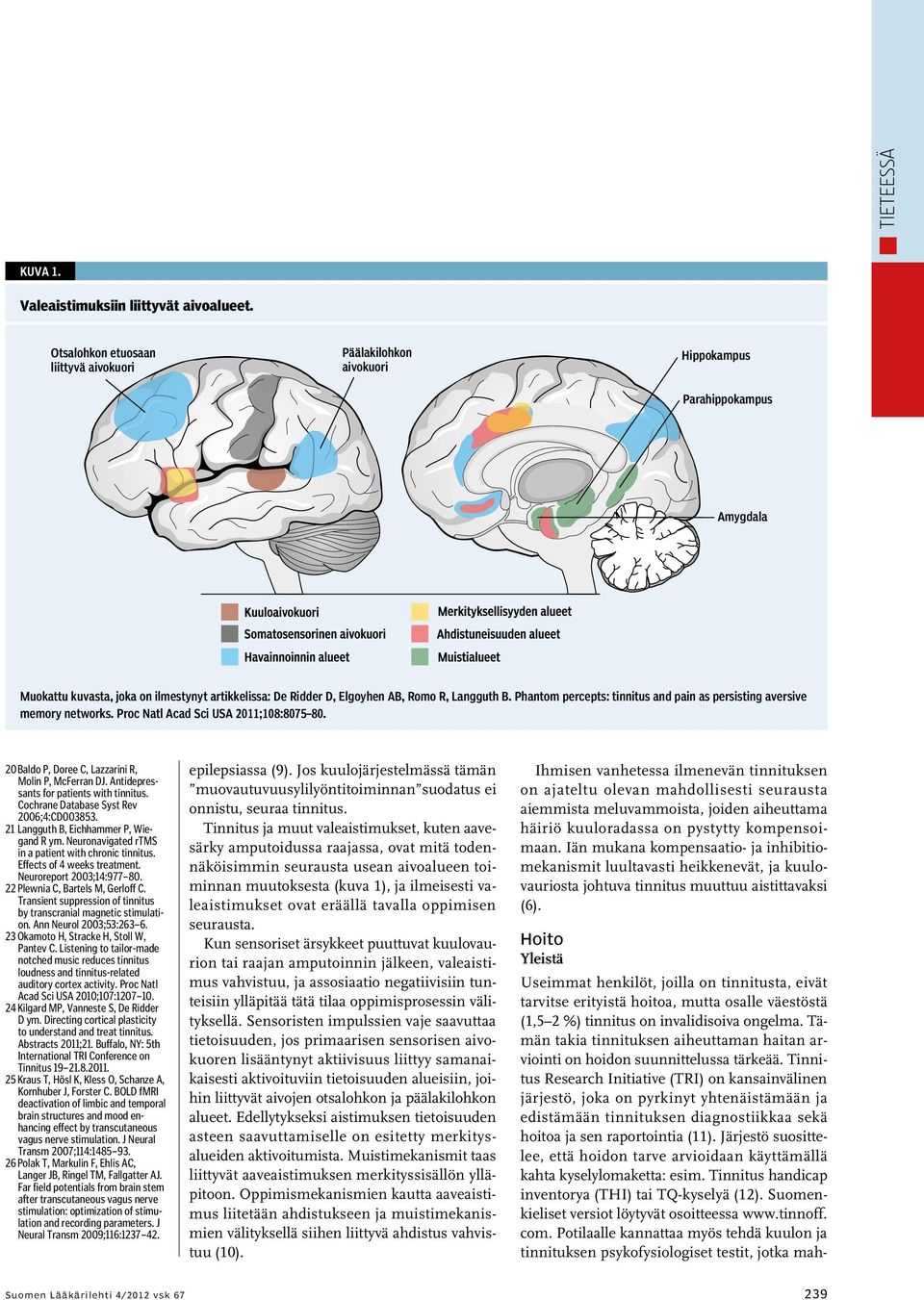 Phantom percepts: tinnitus and pain as persisting aversive memory networks. Proc Natl Acad Sci USA 2011;108:8075 80. 20 Baldo P, Doree C, Lazzarini R, Molin P, McFerran DJ.