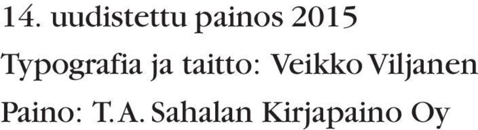taitto: Veikko Viljanen