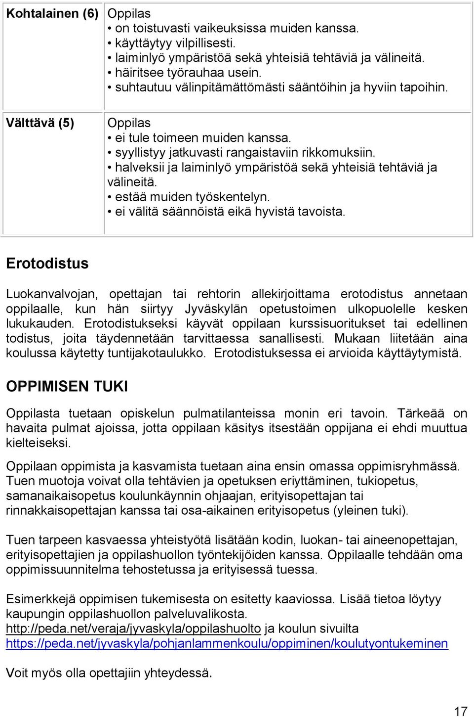 halveksii ja laiminlyö ympäristöä sekä yhteisiä tehtäviä ja välineitä. estää muiden työskentelyn. ei välitä säännöistä eikä hyvistä tavoista.