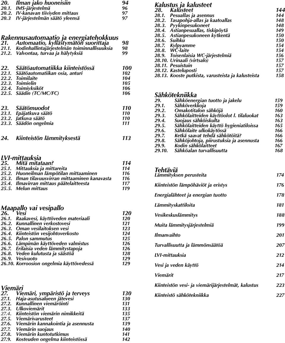 2. Toimilaite 104 22.3. Toimielin 105 22.4. Toimiyksiköt 106 22.5. Säädin (TC/MC/FC) 106 23. Säätömuodot 110 23.1. Epäjatkuva säätö 110 23.2. Jatkuva säätö 110 23.3. Säädön ongelmia 111 24.