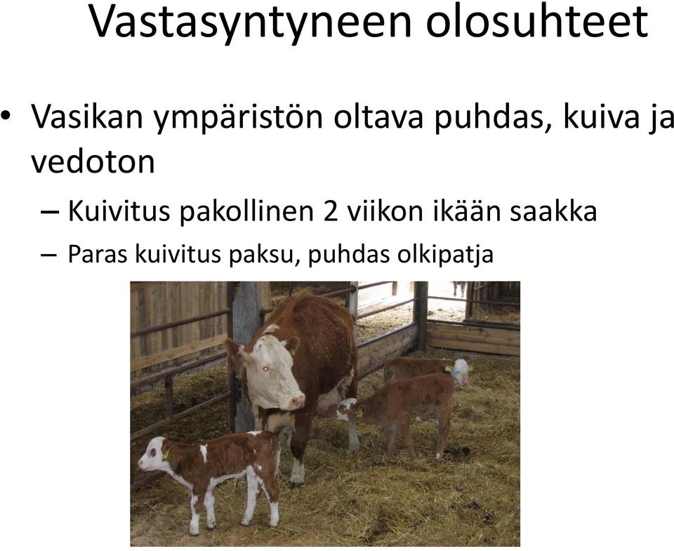 vedoton Kuivitus pakollinen 2 viikon