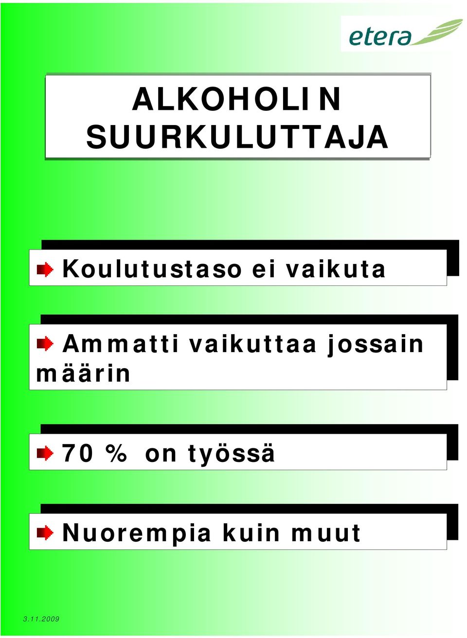 vaikuttaa jossain jossain määrin määrin 70 % on