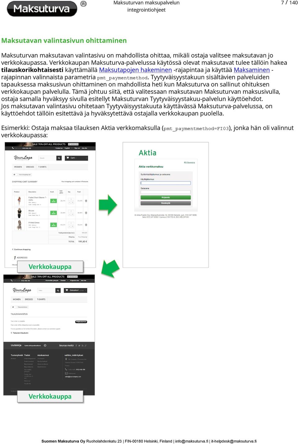 parametria pmt_paymentmethod. Tyytyväisyystakuun sisältävien palveluiden tapauksessa maksusivun ohittaminen on mahdollista heti kun Maksuturva on sallinut ohituksen verkkokaupan palvelulla.