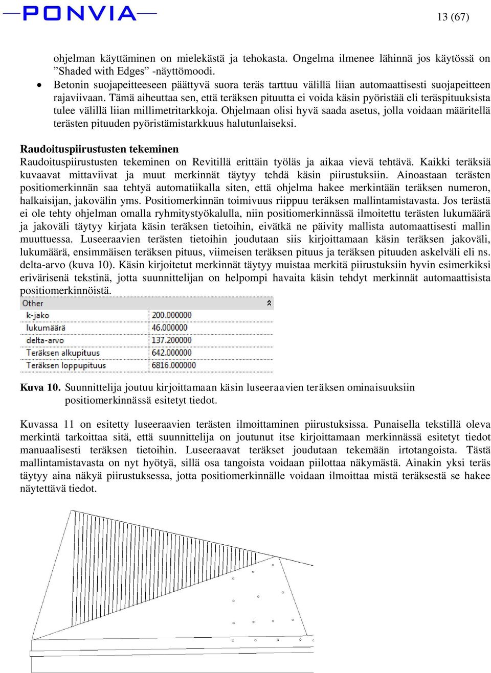 Tämä aiheuttaa sen, että teräksen pituutta ei voida käsin pyöristää eli teräspituuksista tulee välillä liian millimetritarkkoja.