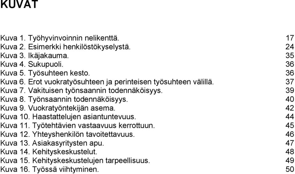 40 Kuva 9. Vuokratyöntekijän asema. 42 Kuva 10. Haastattelujen asiantuntevuus. 44 Kuva 11. Työtehtävien vastaavuus kerrottuun. 45 Kuva 12.