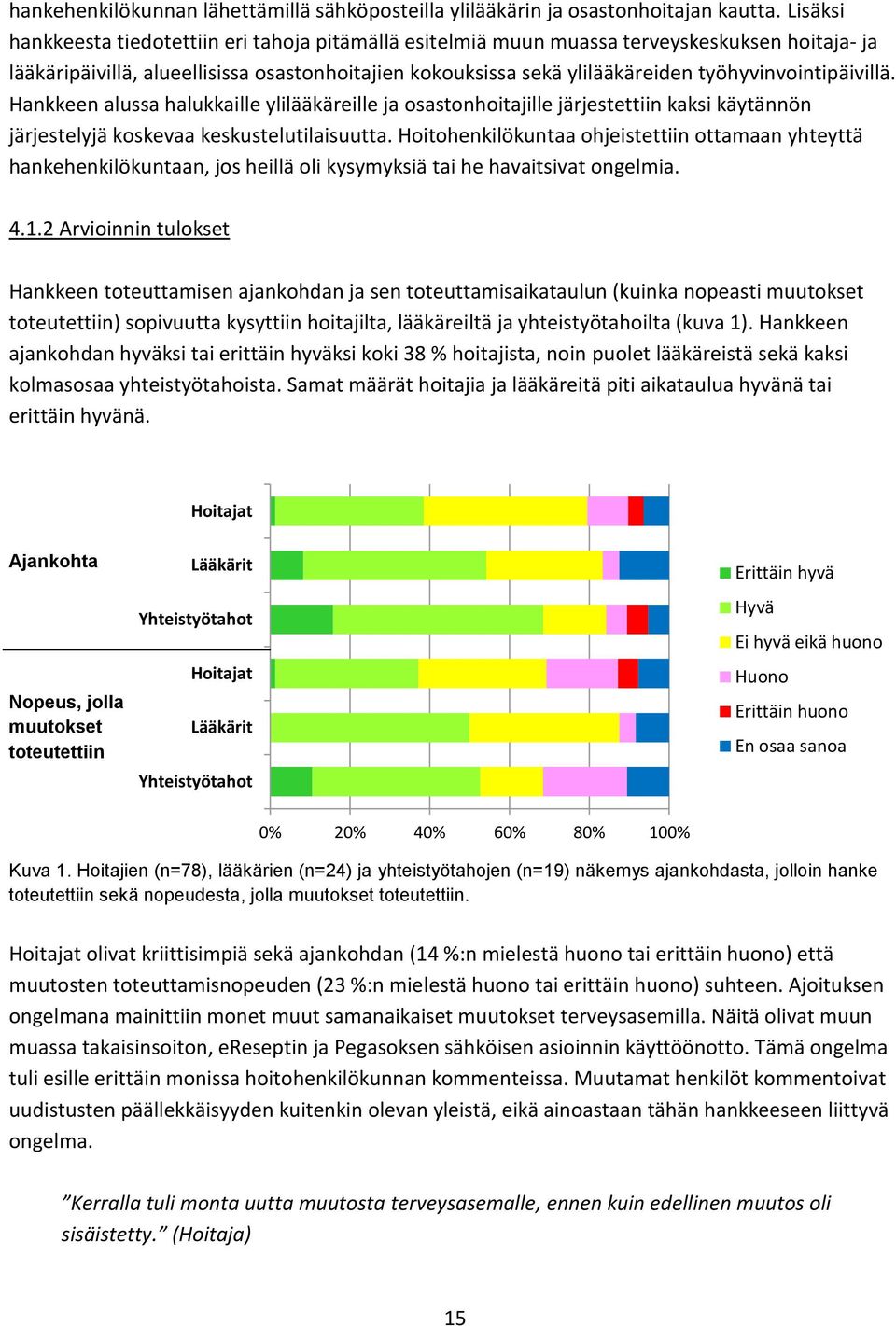 työhyvinvointipäivillä. Hankkeen alussa halukkaille ylilääkäreille ja osastonhoitajille järjestettiin kaksi käytännön järjestelyjä koskevaa keskustelutilaisuutta.