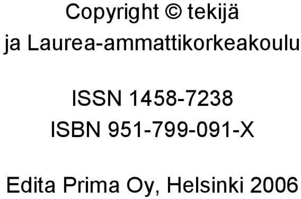 ISSN 1458-7238 ISBN