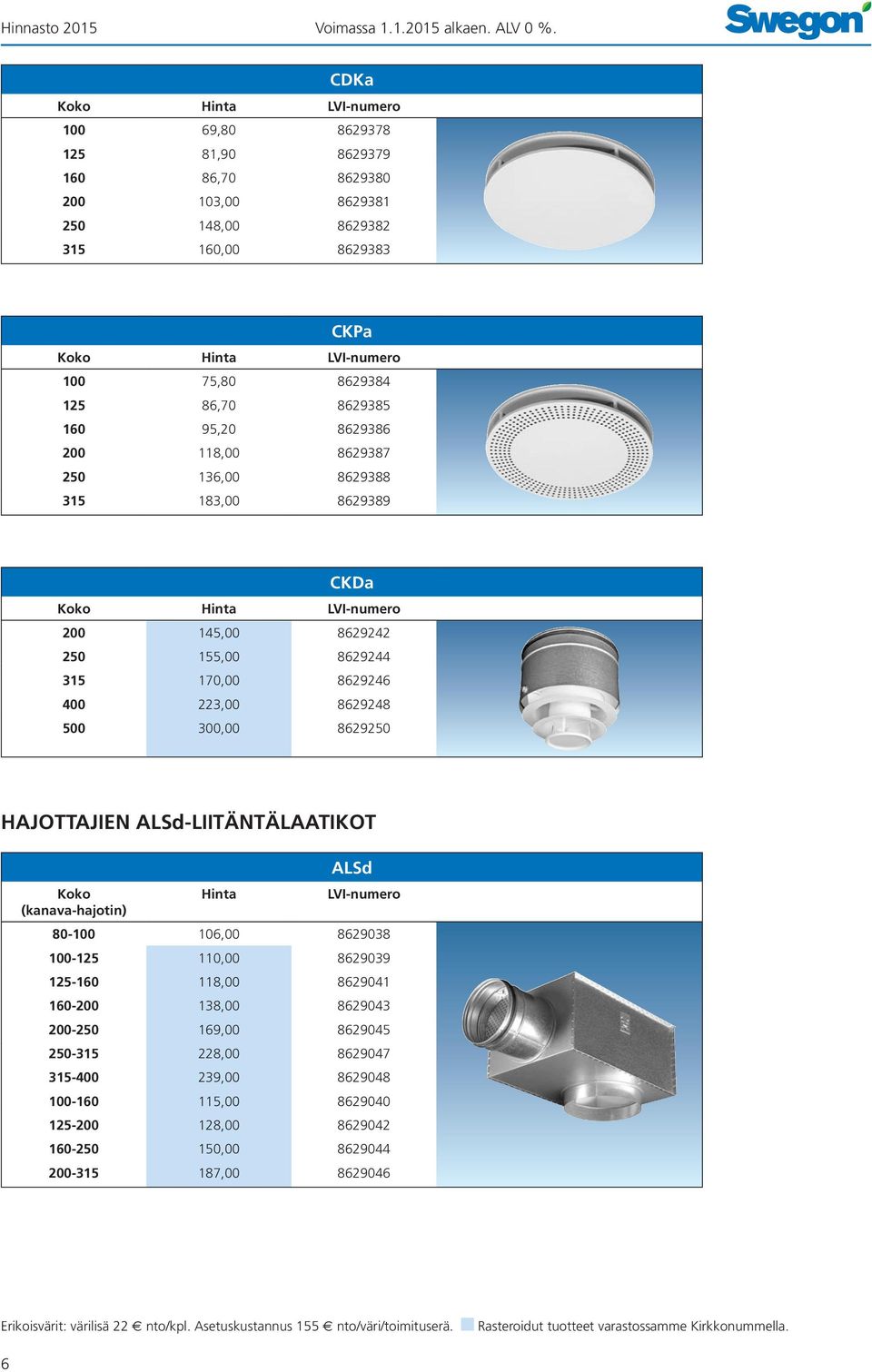 ALSd LVI-numero 80-100 106,00 8629038 100-125 110,00 8629039 125-160 118,00 8629041 160-200 138,00 8629043 200-250 169,00 8629045 250-315 228,00 8629047 315-400 239,00 8629048 100-160 115,00