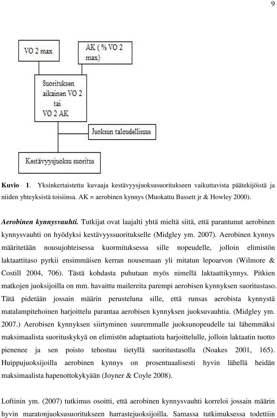 Aerobinen kynnys määritetään nousujohteisessa kuormituksessa sille nopeudelle, jolloin elimistön laktaattitaso pyrkii ensimmäisen kerran nousemaan yli mitatun lepoarvon (Wilmore & Costill 2004, 706).