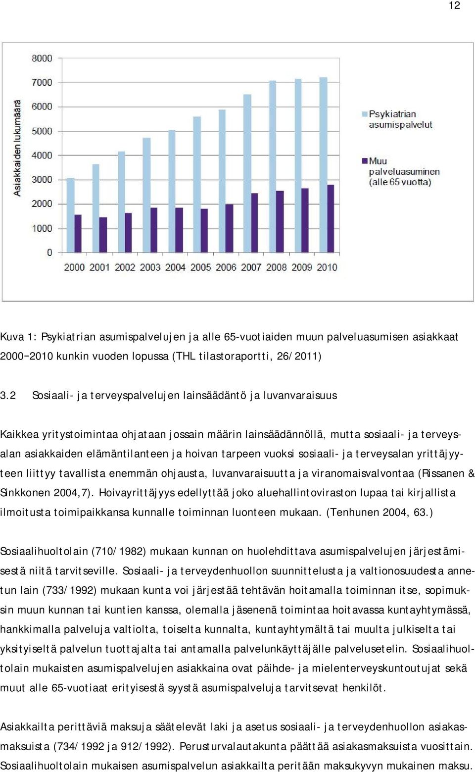 tarpeen vuoksi sosiaali- ja terveysalan yrittäjyyteen liittyy tavallista enemmän ohjausta, luvanvaraisuutta ja viranomaisvalvontaa (Rissanen & Sinkkonen 2004,7).