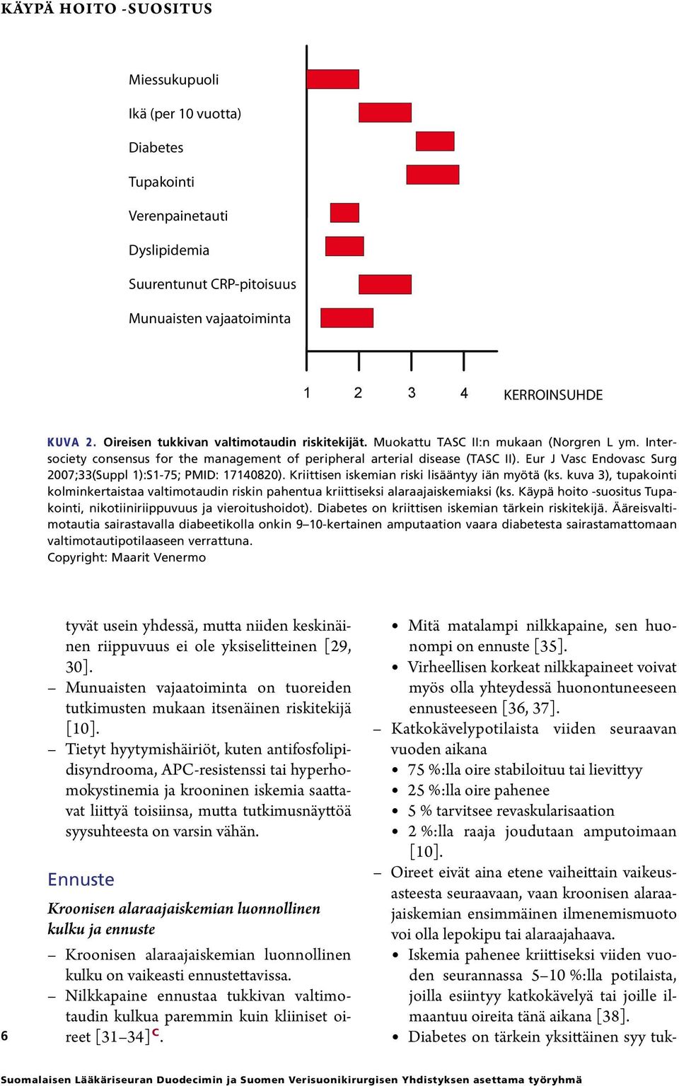 Eur J Vasc Endovasc Surg 2007;33(Suppl 1):S1-75; PMID: 17140820). Kriittisen iskemian riski lisääntyy iän myötä (ks.